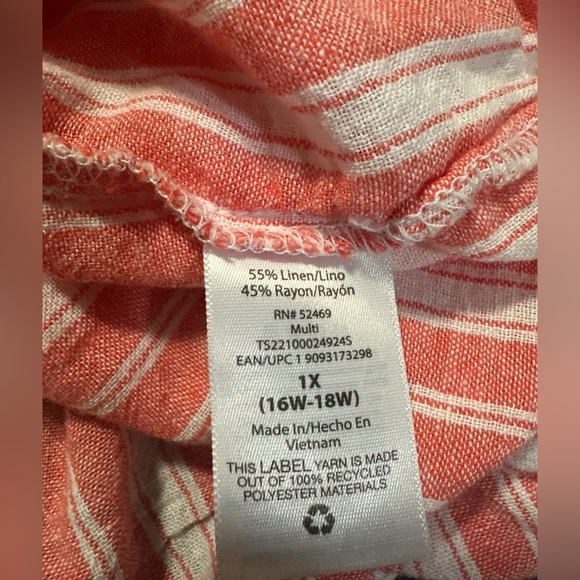 Terra & Sky Red and White Striped Top - Picture 6 of 6